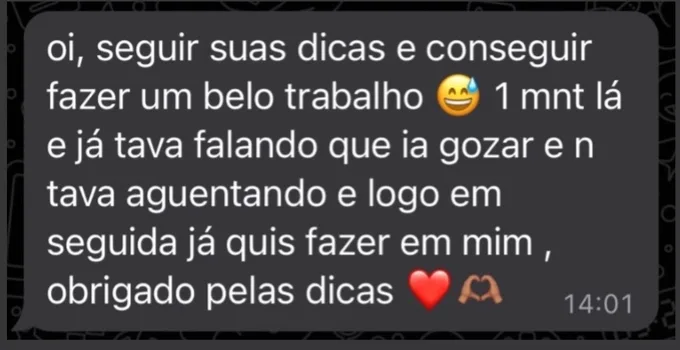 Depoimento real de aluna